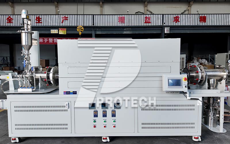 Вращающаяся трубчатая печь с вакуумом/атмосферой